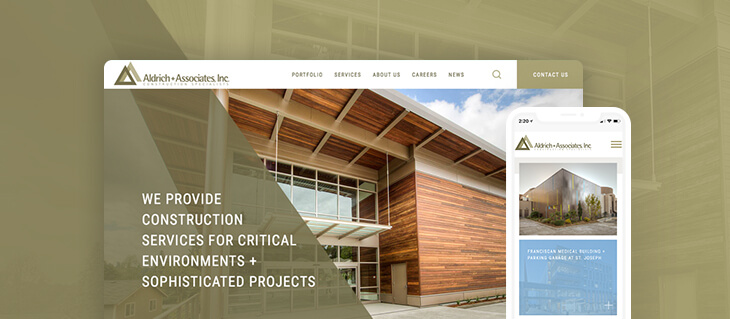 We Just Launched a New Website for Construction Industry Firm Aldrich + Associates