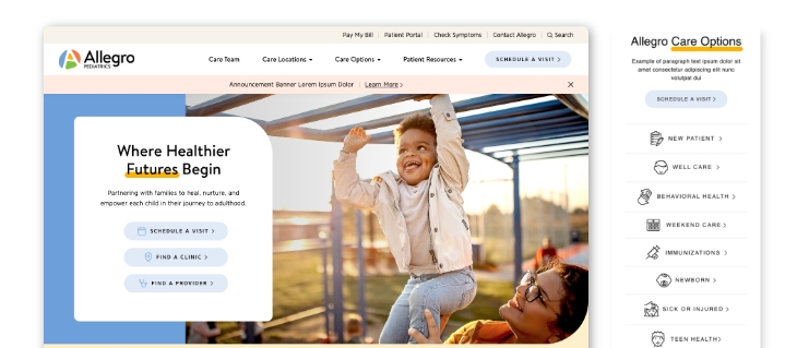Allegro Pediatrics Launches New Professional Services Website