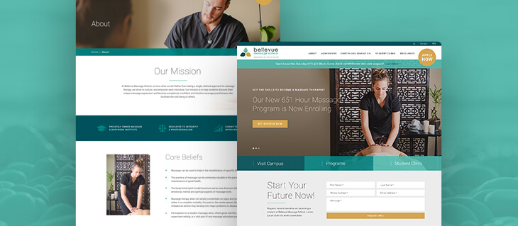 Freshly Launched—Stylish and Professional Website for Bellevue Massage School