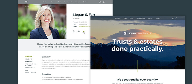 Launched: Website for Top Washington Law Firm Farr Law Group