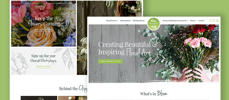 Design Details We Love from Juniper Flower's eCommerce Website