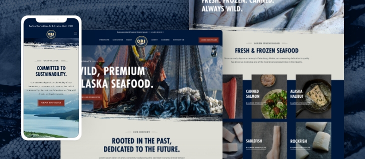 B2B Website Redesign for OBI Seafoods