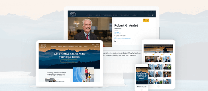 Seattle Based Law Firm Ogden Murphy Wallace Has a Beautiful New Website