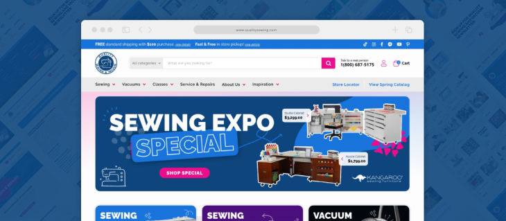 Quality Sewing & Vacuum Launches New Shopify eCommerce Website