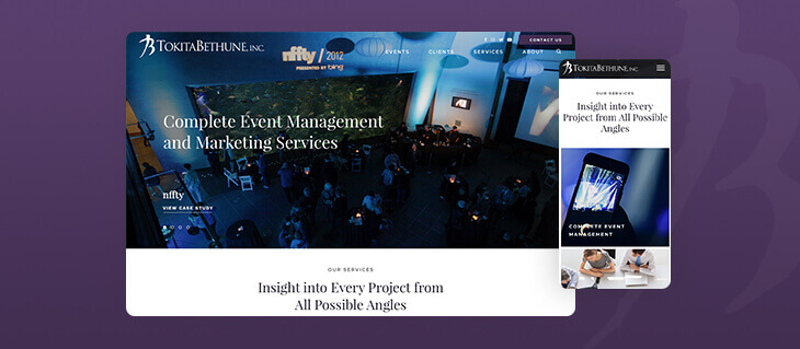 Tokita Bethune's New Event Management and Marketing Website is the Belle of the Ball